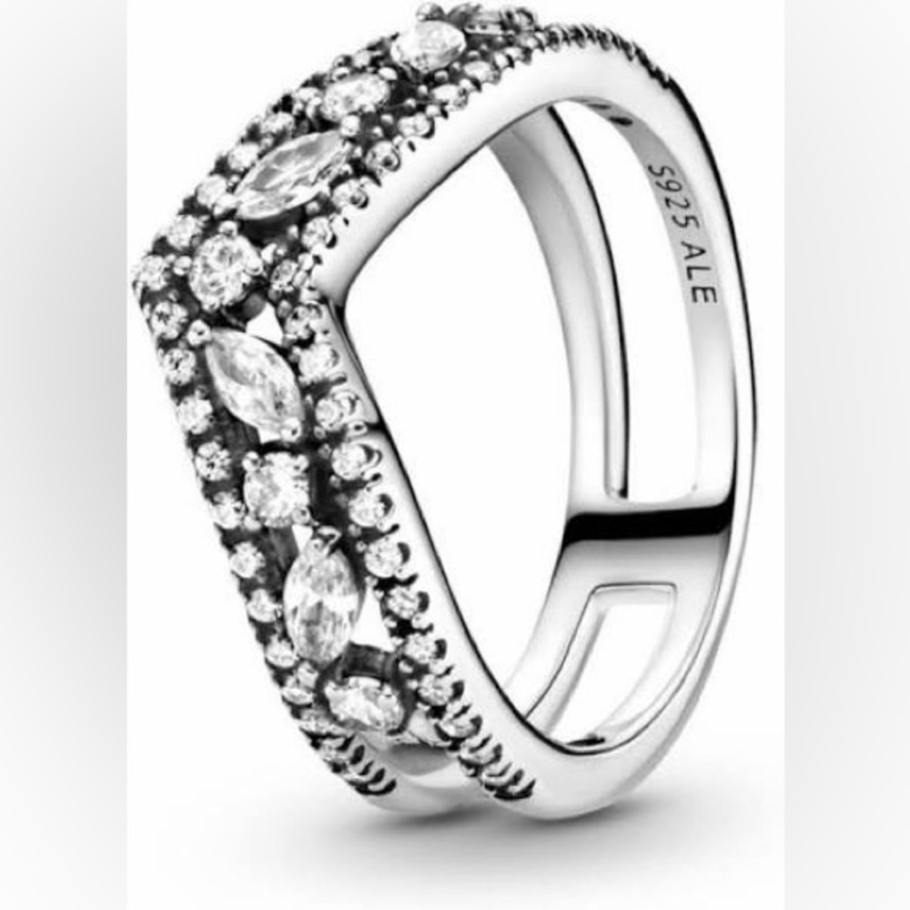 Pandora Sparking Marquise Double Wishbone Ring